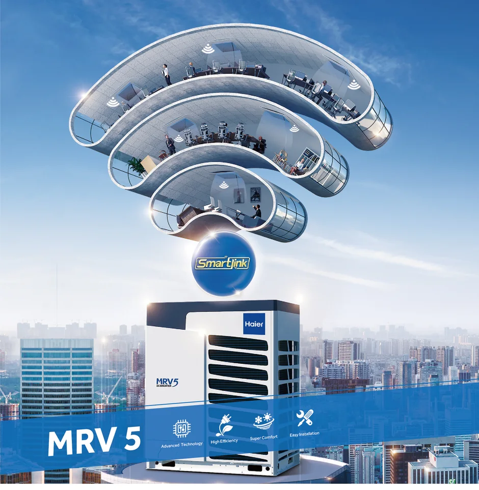 Haier MRV5 sistemi katalog tanıtım görseli